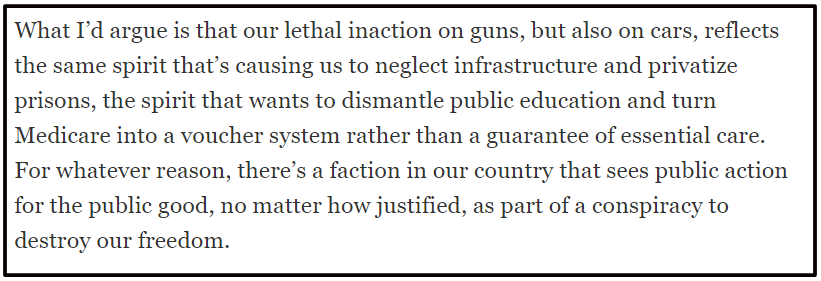 Krugman on gun violence